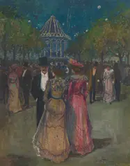 A. H. Fullwood, An Evening at Earls Court, 1902, watercolour on paper