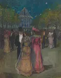A. H. Fullwood, An Evening at Earls Court, 1902, watercolour on paper
