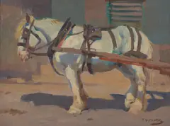 Horse by Harold Septimus Power, oil on canvasboard, sold Jun 2022
