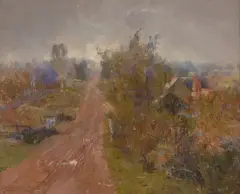 Way Home by Walter Withers, oil on canvas, sold Jun 2022