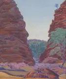Rex E. Battarbee, Simpsons Gap, 1956, watercolour on paper