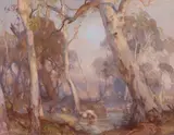 Hans Heysen, Cattle Watering, Hahndorf