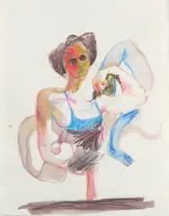 Ben Quilty, Wilcannia, 2012, Derwent water soluble ink and pencil on paper