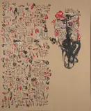 Dadang Christanto, Mutilation: 7, 2003, ink, synthetic polymer paint and pencil on linen