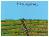 Ian Abdulla, Here I Am Riding My Daughter's Bike, 2001, synthetic polymer paint on paper