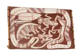 Dick Ngulei-Ngulei Murrumurru, Mimi Spirits and Namorrodo Spirits, c.1975, natural earth pigments on eucalyptus bark