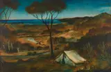 Ballarat Landscape by Pro Hart, oil on board, sold Jun 2022