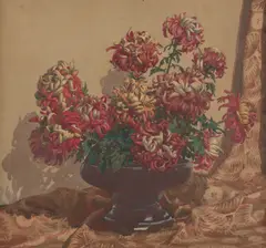 Allan Thomas Bernaldo, Still Life Chrysanthemums, watercolour on paper