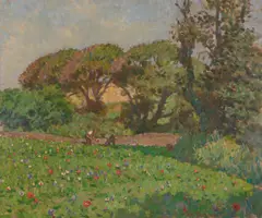 Mary Duncan, Untitled (Landscape), c.1920s, oil on canvas