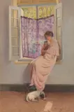 Carlton Alfred Smith, Woman by the Window, watercolour on paper