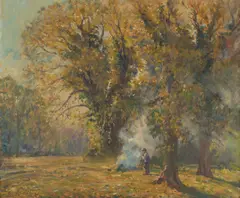 Cathleen Edkins, Campsite, oil on canvas