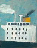 Julian Twigg, Off Loading, Port of Melbourne, 2008, oil on board