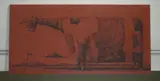 John Kelly, The Red Cow, 2001, oil on linen