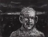Peter Booth, Drawing (Man with Black Background)