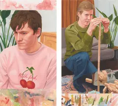 i) Chris (Milk Fed) by Sean Meilak, gouache and watercolour on paper (2), sold May 2022