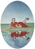Vivienne Shark Lewitt, The More Fool I, So Great a Fool to Adore, 1991, oil on wood
