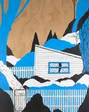Tom Gerrard, Snapshots of Suburbia, 2018, synthetic polymer paint on MDF