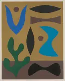 John Coburn, Song of the Blue Bird, 1982, screenprint, ed. 4/60