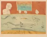 John Olsen, Lucios, 2003, etching and aquatint, ed. 41/60