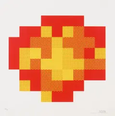 Invader, Explosion, 2015, screenprint, ed. 33/50