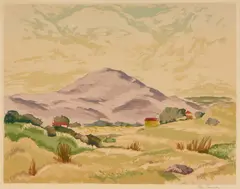 Alan Sumner, Lysterfield Landscape, 1946, screenprint, printed in colour from 16 stencils, ed. of 40