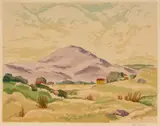 Alan Sumner, Lysterfield Landscape, 1946, screenprint, printed in colour from 16 stencils, ed. of 40