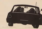 Eric Anchor Thake, Nuns on the Geelong Road..., 1969, linocut