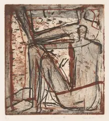Graham Fransella, Beach Figure III, 1995, etching, ed. 8/25