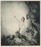 Beethoven by Norman Lindsay, 1921, etching, engraving and stipple ed. 29/50, sold Apr 2022
