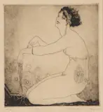 Blind Man's Wife by Norman Lindsay, 1922, etching, engraving and stipple, ed. 15/55, sold Apr 2022