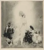 Sortie by Norman Lindsay, 1922, etching, aquatint, engraving and stipple ed. 16/55, sold Apr 2022