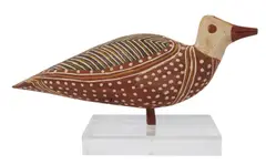 Stephen Kawurikku, Pigeon, 1980, natural earth pigments on softwood