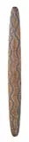 Johnny Warangkula Tjupurrula, Painted Parrying Shield, c.1978, synthetic polymer paint on carved beanwood