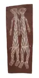 Jackie Madagarlgarl, Mimi and Namorodo Spirits, c.1965, natural earth pigments on eucalyptus bark