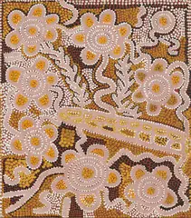Charlie Tawara Tjungurrayi, Frog Dreaming, 1979, synthetic polymer paint on masonite