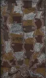 Walapunpa Water Dreaming by Dinny Nolan Tjampitjinpa, 1978, synthetic polymer paint on linen, sold Apr 2022