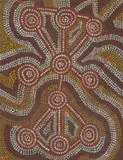 Turkey Tolson Tjupurrula, Spinifex Country (Tingari Corroboree), 1973, synthetic polymer paint on canvasboard