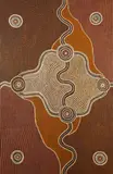 Wenten Rubuntja, Bicentenary Aboriginal Dreaming, Emu Dreaming, 1987, synthetic polymer paint on canvas