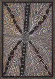 Kaapa Tjampitjinpa, Yala (Wild Potato) Dreaming at Warlukurlangu, 1987, synthetic polymer paint on canvas