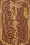 Riley Major Tjangala, Cave at Muruntji Country, 1986, synthetic polymer paint on canvas