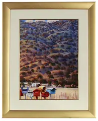 Harry Pidgeon, Country Mailboxes, watercolour on paper