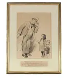 Married Soldiers Insurance by Norman Lindsay, pen and ink on paper, sold Mar 2022
