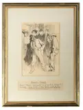 Hard times by Norman Lindsay, pen on paper, sold Mar 2022