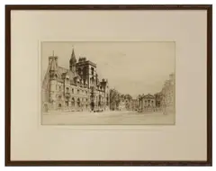Oxford by Sydney Robert Jones, etching, sold Mar 2022