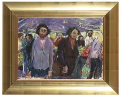 Vic O'connor, Victoria Market, acrylic on paper laid on board