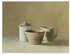 Crispin Akerman, Jar, Bowl and Jug, 1998, oil on canvas