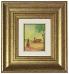 Pro Hart, Old Ruins, watercolour