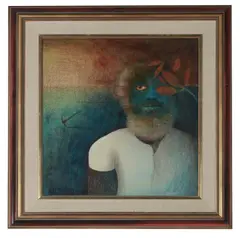 Heinz Steinmann, The Waiting Fettler, oil on board
