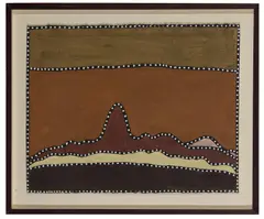 Denise Mung, Star Dreaming - Wardull, ochre on paper