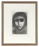 Ingrid by Robert Dickerson, charcoal on paper, sold Mar 2022